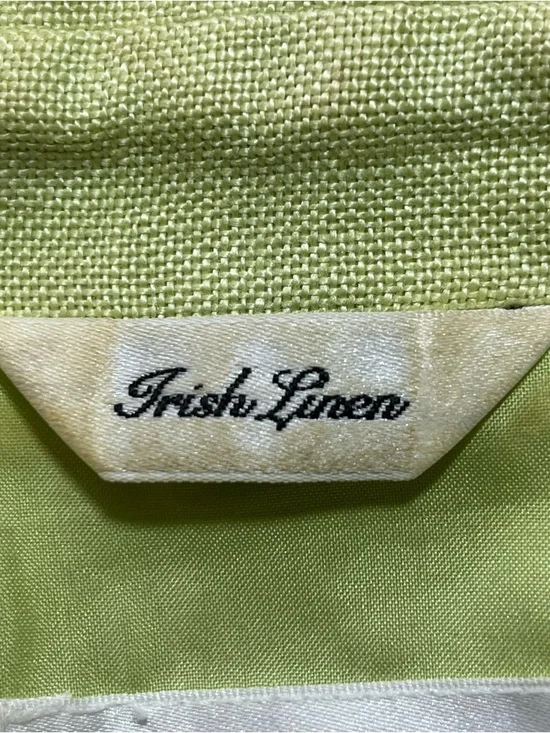 Talbots Lime Green Irish Linen Blazer Jacket Womens Size 10 Lightweight Vintage - Picture 6 of 10